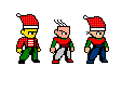 The Eds in their winter gear