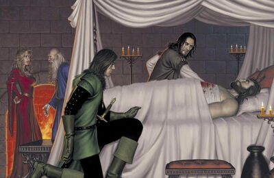 Robert Baratheon Eddard Stark Renly Baratheon Cersei Lennister Pycelle ChrisDien.jpg