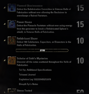 Halls of Fabrication Achievements - 3