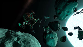 Collector drone grabbing ore 01