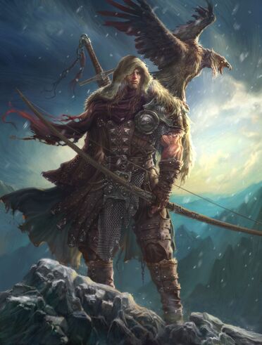 1056x1394 11052 Winter is coming 2d illustration winter hunter archer warrior fantasy picture image digital art
