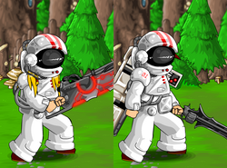 Space Suit and Helmet