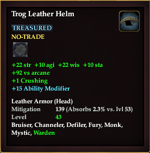 Trog leather helm