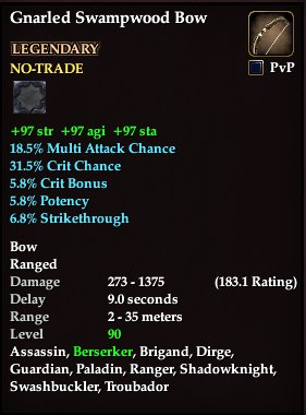 Gnarled Swampwood Bow