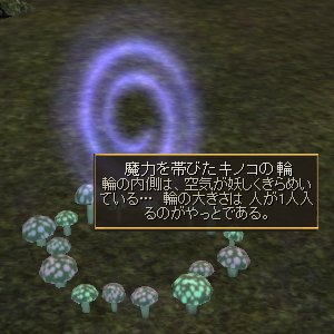 魔力を帯びたキノコの輪
