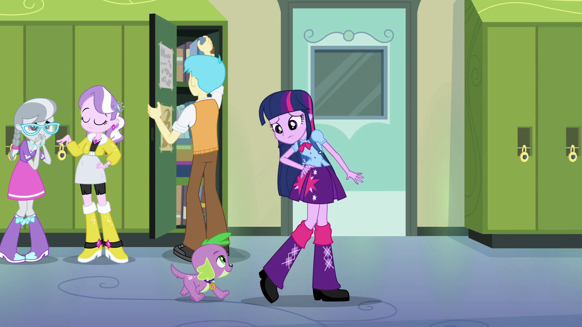 Image - Diamond Tiara and Silver Spoon in hallway EG.png | My Little