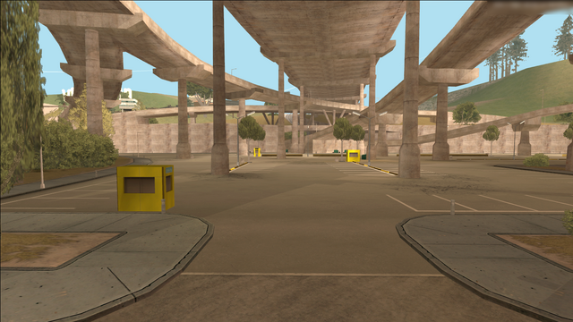 Archivo:GTASAVistaEstacionamentoCruceDeMulholland.png