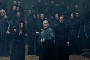 P7 Mortífagos con Voldemort durante la batalla.jpg