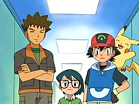 EP459 Brock, Max, Ash y Pikachu