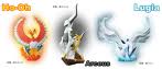 Figuras de lugia, Ho-oh y arceus