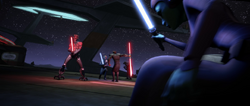 Duel at unidentified Outer Rim spaceport.png