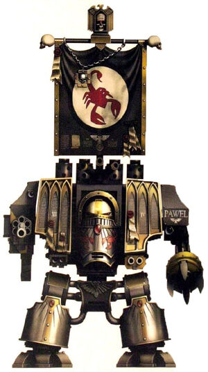 Escorpiones Rojos Dreadnought Venerable Hermano Veterano Pawel Marines Espaciales Astartes Wikihammer