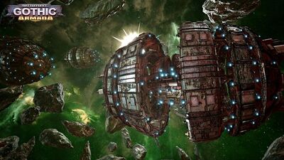 Esfera de Guerra Kroot Battlefleet Gothic Armada ilustración