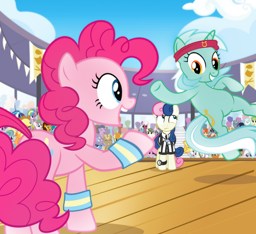 Archivo:MLP Lyra y Pinkie.png