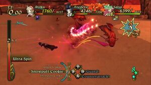 Frederic is Knocked Down by Ultra Spin