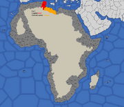 Map showing Tunisia's starting position in 1492
