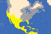 "Map showing North and Central American provinces Spain will try to colonise"