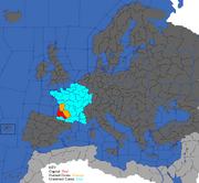 "Map showing Guyenne’s starting position in 1419"