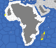 "Map showing France’s African provinces in 1700"