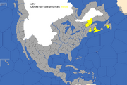 "Map showing France’s North American provinces in 1617"