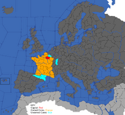 "Map showing France’s European provinces in 1617"