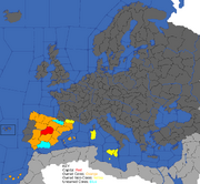 "Map showing Spain's starting position in 1492"