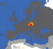 "Map showing Bohemia's starting position"