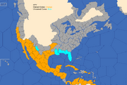 "Map showing Spain's Central and North American possessions in 1773"