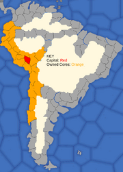 "Map showing Inca Empire's starting position in 1492"