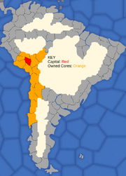 "Map showing Inca Empire's starting position in 1419"