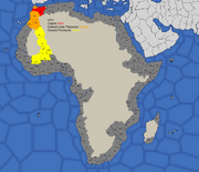 Map showing Morocco's starting position in 1617 and 1700