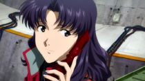 Misato en Rebuild hablando con Asuka.png