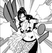 Kanna arrive à la rescousse de Lucy et fait face à Brandish.