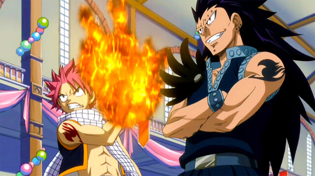 Fichier:Gajil et Natsu sont prêt à se battre.jpg