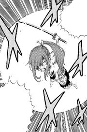 Erza se dirige vers la météorite pour protéger tout le monde