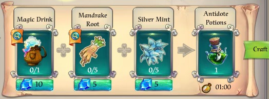 Fairy Kingdom -- Antidote Potion recipe