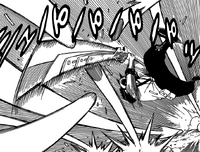 Hiroshi dodging Gray's attack