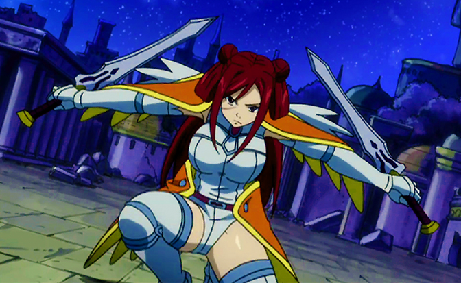 Erza From Fairy Tail | Morning Star Armor Minecraft Skin