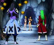 Lucy y cana VS Fried y Bickslow.png