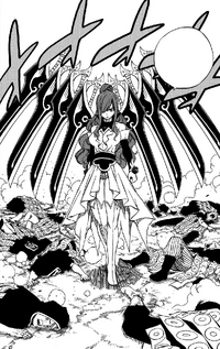 Erza defeating Avatar