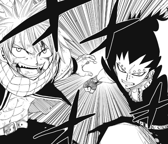 File:Natsu and Gajeel ready to fight Laxus.png