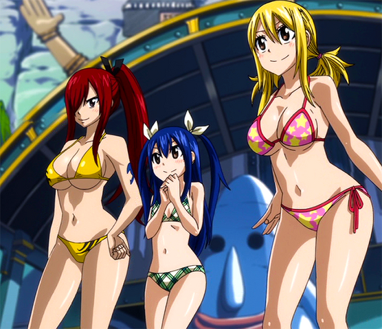 File:Lucy, Wendy and Erza arrive at Ryuzetsu Land.png