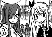 Erza y Lucy Cuestionan a Natsu