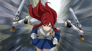 Erza peleando
