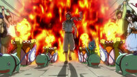 Natsu and happy on Fantasia Parade