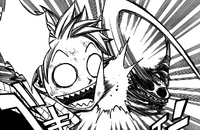 Natsu attacked by Klodoa