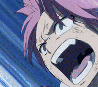 Natsu salva a Lucy.gif
