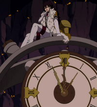 Midnight on top of the clock