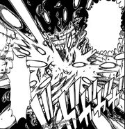 Natsu siendo atacado por Ultear