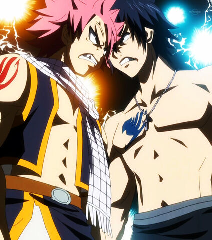 File:Gray and Natsu's rivalry.jpg